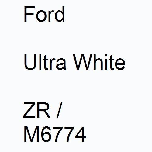 Ford, Ultra White, ZR / M6774.